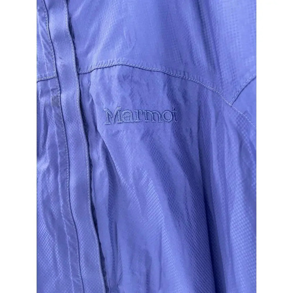 Marmot Rain Jacket Womens XL Purple Precip Lightweight Hooded Zipper Pockets - Picture 2 of 16